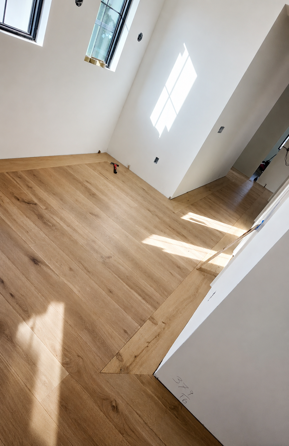 White Oak Herringbone & Border — Hardwood Flooring by American Apex Construction