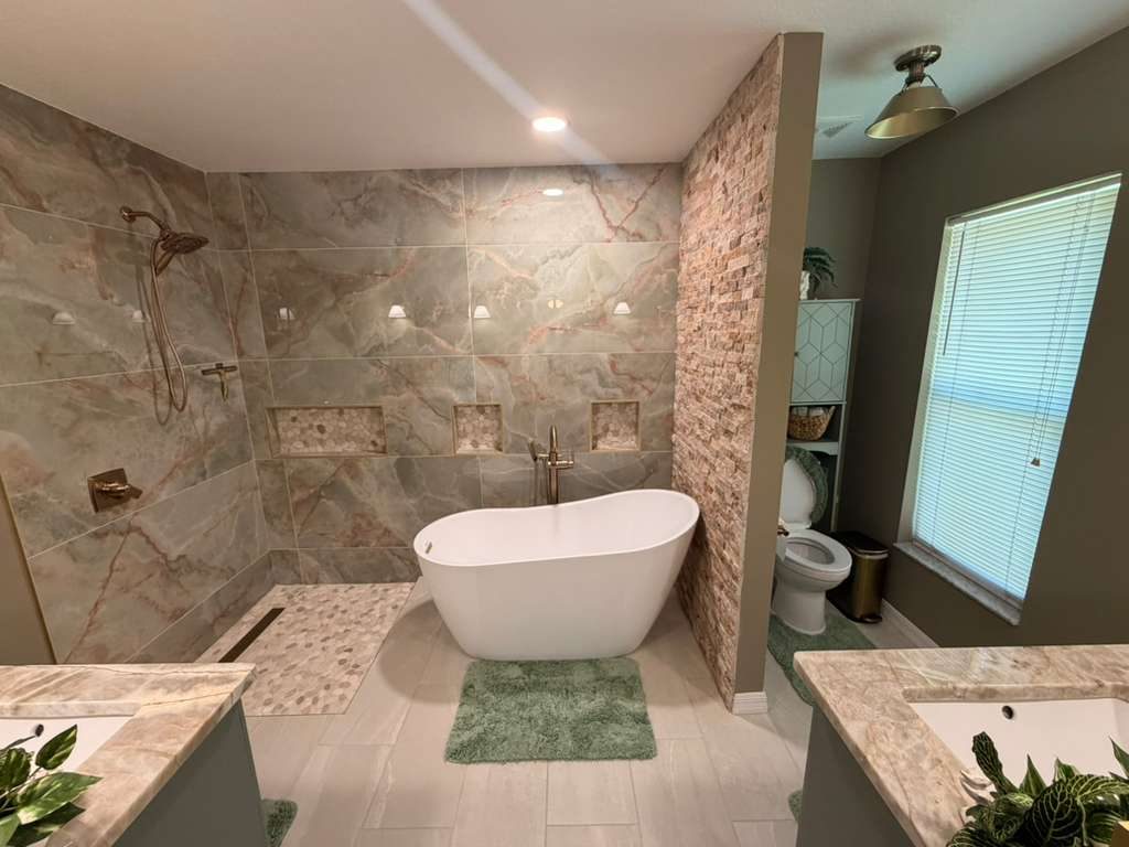 Bathroom Remodeling project by American Apex Construction