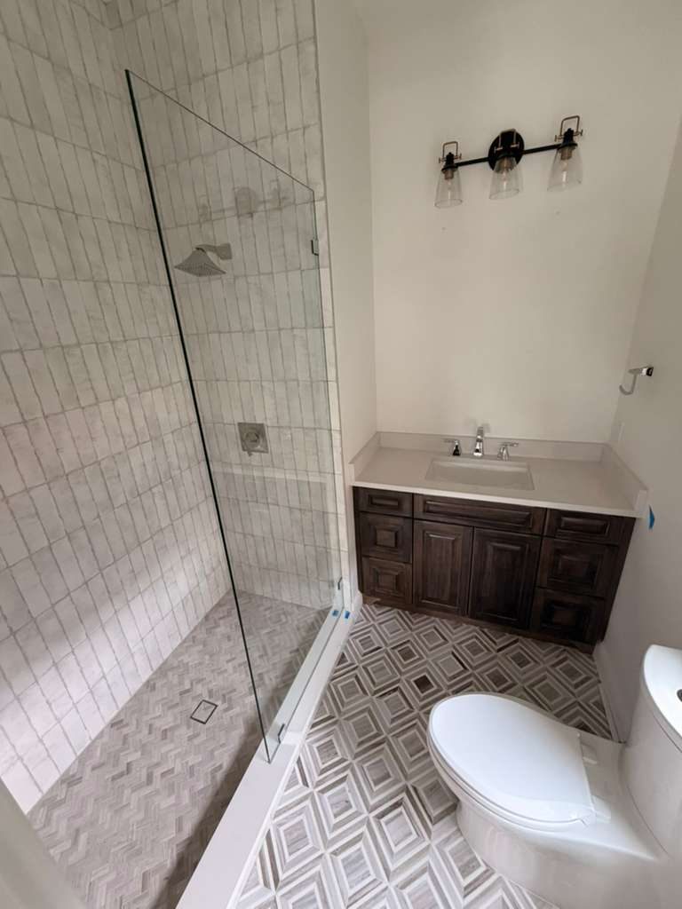Walk-In Glass Shower — Bathrooms by American Apex Construction