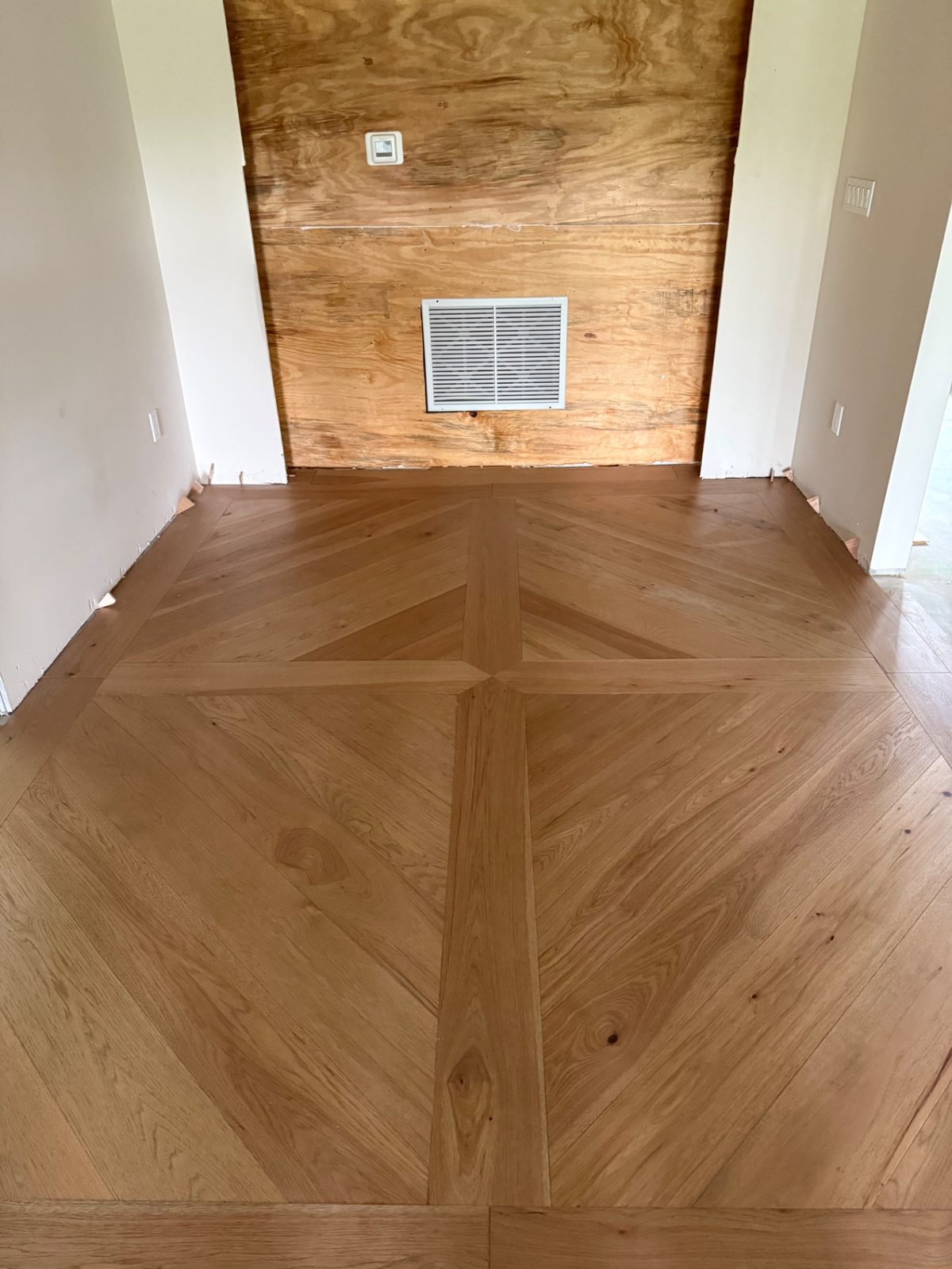 Custom Hallway Border Design — hardwood by American Apex Construction