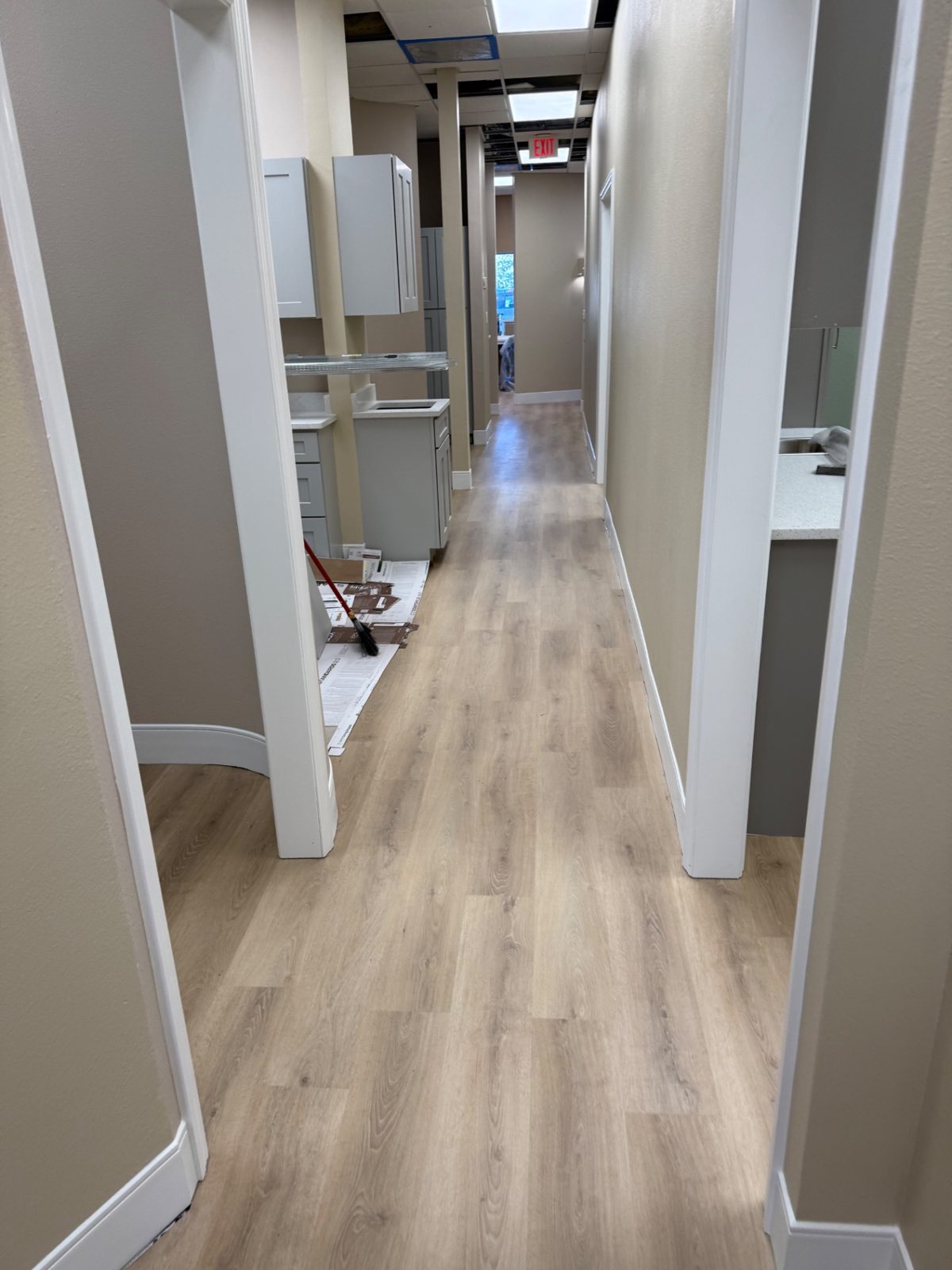 Commercial LVP Corridor — Vinyl Flooring by American Apex Construction