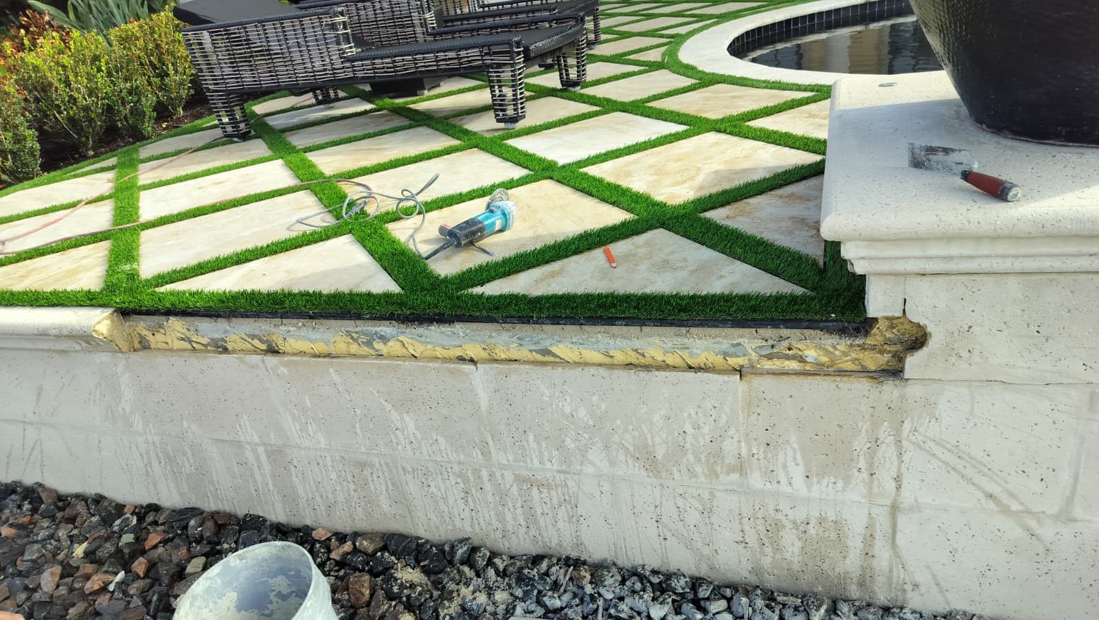 Pavers & Turf Feature — brick & pavers by American Apex Construction