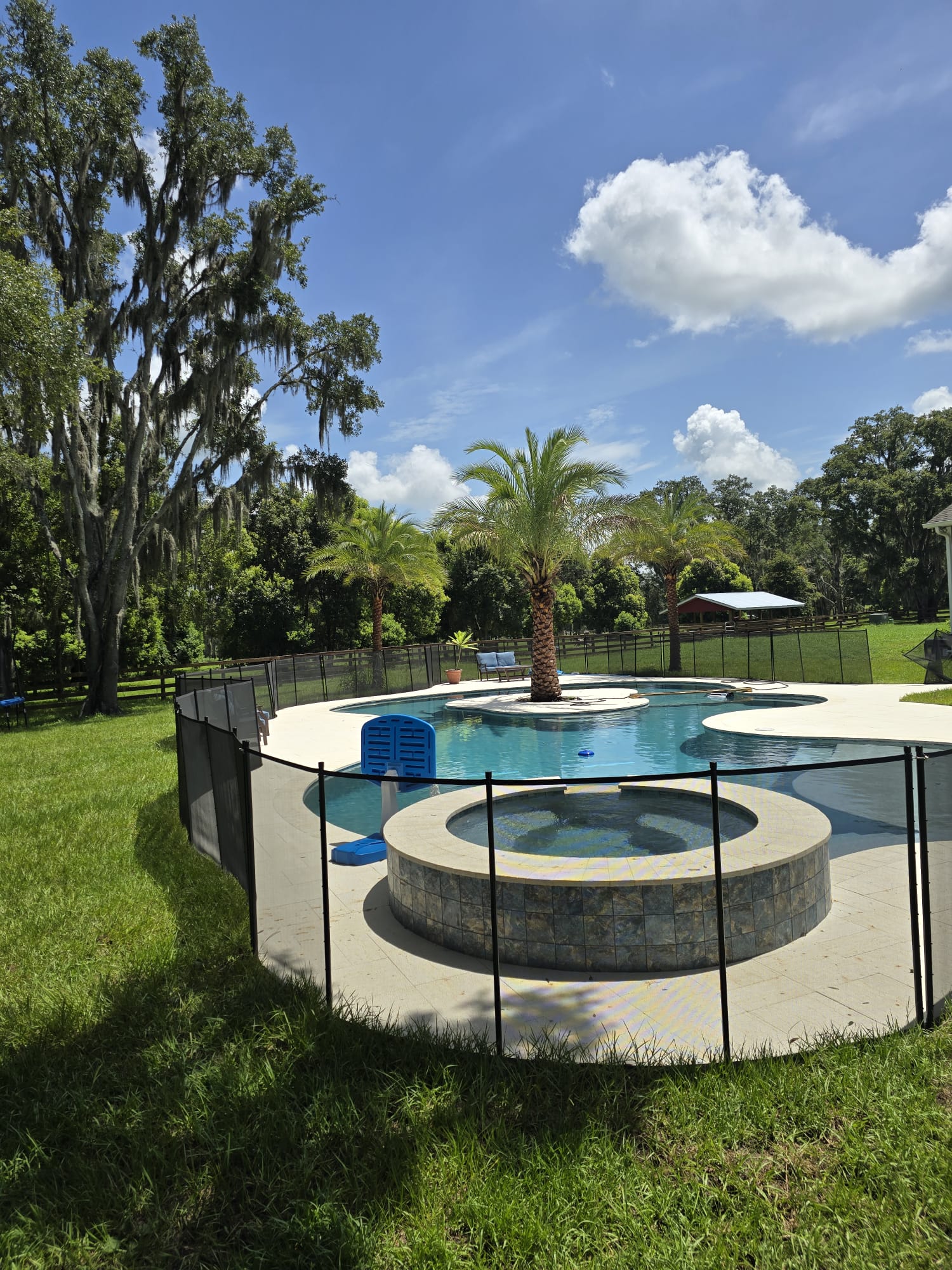 Screened Pool & Spa — pool renovation by American Apex Construction