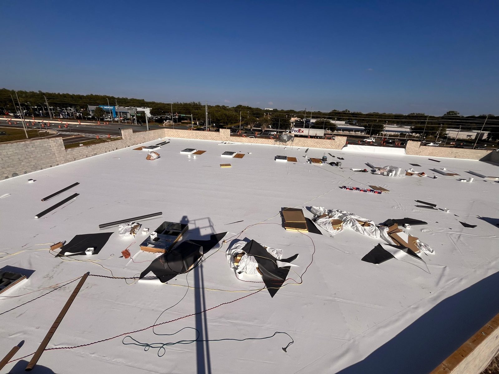 Flat Roof Replacement — roofing by American Apex Construction